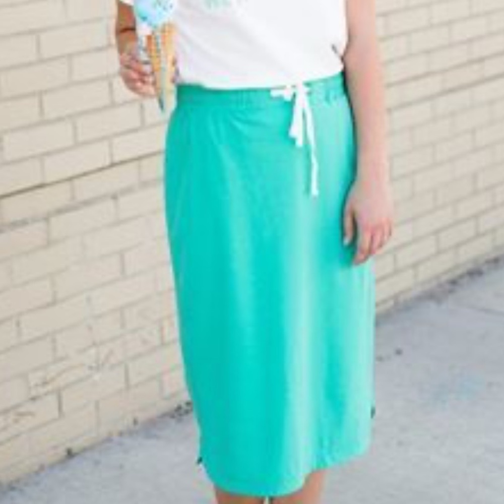 Inherit t-shirt Turquoise Midi Skirt with Drawstring size 3x